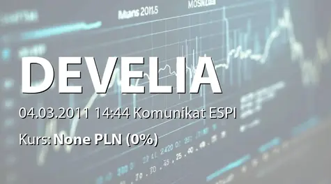 DEVELIA S.A.: Informacja dot. zakupu akcji przez Noble Securities SA (2011-03-04)