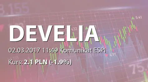 DEVELIA S.A.: Zestawienie transakcji na akcjach (2017-03-02)