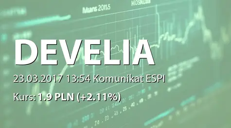 DEVELIA S.A.: Zestawienie transakcji na akcjach (2017-03-23)