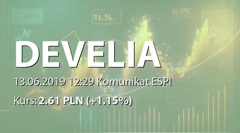 DEVELIA S.A.: ZWZ - akcjonariusze powyżej 5% (2019-06-13)