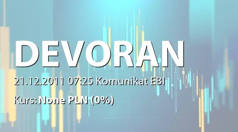 Devo Energy S.A.: Umowa sprzedaży akcji ViaGuara US Inc. - 876,9 tys. USD (2011-12-21)