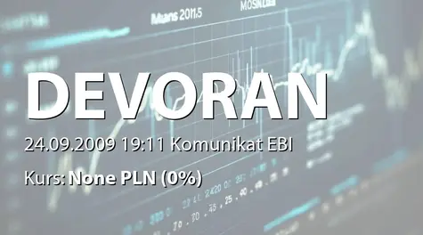Devo Energy S.A.: WZA - projekty uchwał: emisja akcji serii J, zmiany statutu (2009-09-24)