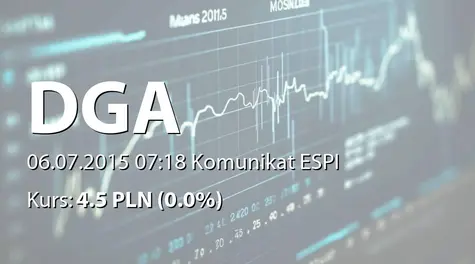 DGA S.A.: Zakup akcji własnych (2015-07-06)
