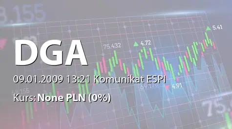 DGA S.A.: Zakup akcji własnych od DGA Audyt sp.zo.o. (2009-01-09)