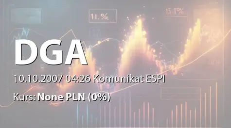 DGA S.A.: Zmiana terminu ostatniego dnia notowań PP akcji serii H (2007-10-10)