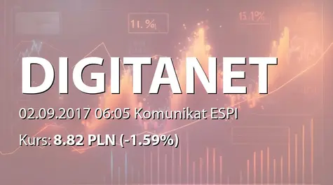 Digital Network S.A.: Zmiana stanu posiadania akcji przez akcjonariuszy (2017-09-02)