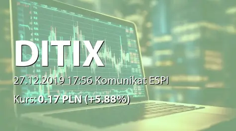 DITIX S.A.: Zakup akcji własnych (2019-12-27)