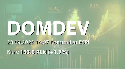 Dom Development S.A.: Emisja obligacji serii DOMDEM1280928  (2023-09-28)