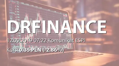 Dr.Finance S.A.: Korekta raportu ESPI 10/2019 (2019-09-12)