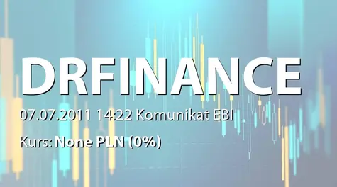 Dr.Finance S.A.: Umowa dot. udzielenia licencji oraz wdrożenia systemu informatycznego Software Mind Commission Management System (2011-07-07)