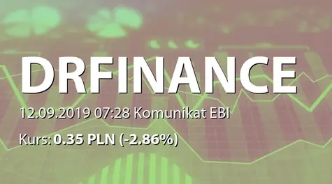 Dr.Finance S.A.: Zmiana terminu przekazania SA-Q3 2019 (2019-09-12)