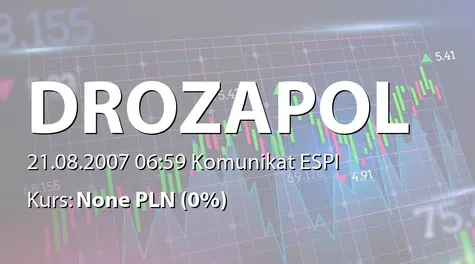 Drozapol-Profil S.A.: Sprzedaż oraz zapis na akcje w ramach Programu Motywacyjnego przez osobę powiązaną (2007-08-21)