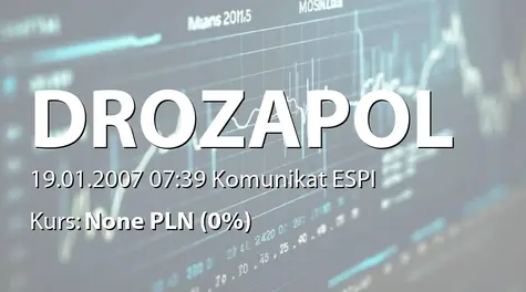 Drozapol-Profil S.A.: Terminy raportów  w 20 (2007-01-19)