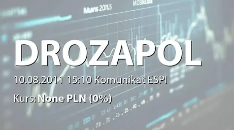 Drozapol-Profil S.A.: WZA - zwołanie obrad: zmiany statutu, upoważnienie zarządu do zakupu akcji własnych (2011-08-10)