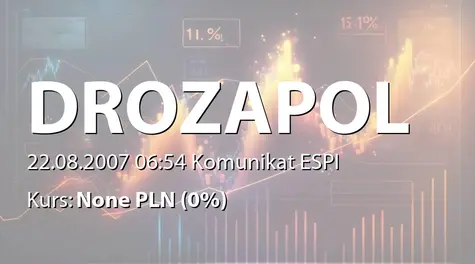 Drozapol-Profil S.A.: Zakup obligacji komercyjnych - 33,9 mln zł (2007-08-22)