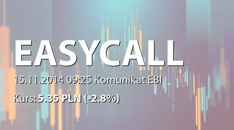 easyCALL.pl S.A.: SA-Q3 2014 (2014-11-15)