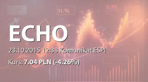 Echo Investment S.A.: Emisja obligacji - 230 mln PLN (2015-10-23)