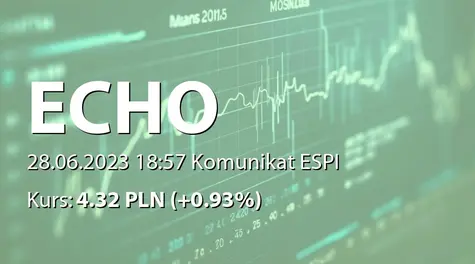 Echo Investment S.A.: NWZ (12:00) - projekty uchwał: zgoda na zbycie ZCP (2023-06-28)