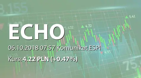 Echo Investment S.A.: Oferta publiczna obligacji serii I (2018-10-06)