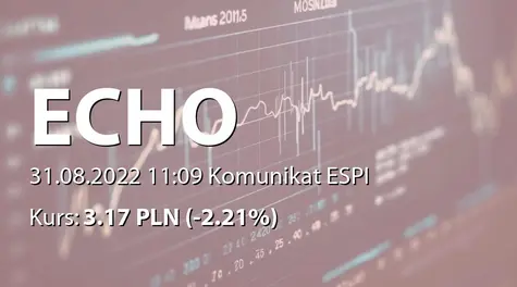 Echo Investment S.A.: Oferta publiczna obligacji serii O (2022-08-31)