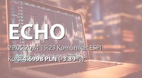 Echo Investment S.A.: Ustalenie daty pierwszego notowania obligacji serii T (2024-05-29)