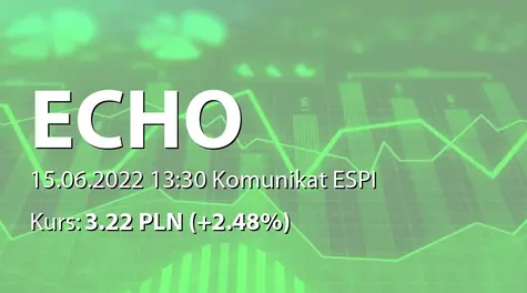 Echo Investment S.A.: Wypłata dywidendy - 0,22 PLN (2022-06-15)