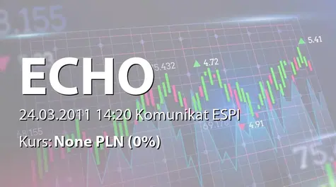 Echo Investment S.A.: Zmiana przedwstępnej warunkowej umowy sprzedaży nieruchomości oraz umowy o realizację inwestycji z Orbis SA  (2011-03-24)