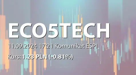 Eco5tech S.A.: Informacja o wyborze oferty Spółki w postępowaniu o udzielenie zamówienia publicznego (2024-09-11)