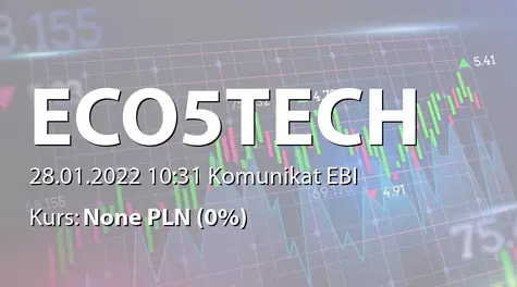 Eco5tech S.A.: Terminy przekazywania raportów okresowych w 2022 roku (2022-01-28)