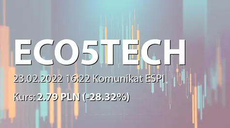 Eco5tech S.A.: Umowa z Państwową Szkołą Muzyczną w Krotoszynie (2022-02-23)