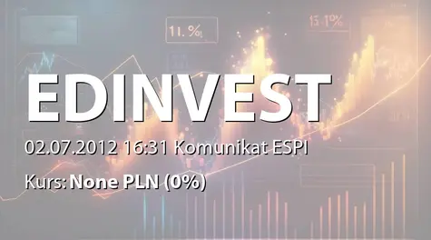 ED invest S.A.: Aneksy do umów otrzymane od Spółdzielni Mieszkaniowej Gocław Lotnisko  (2012-07-02)