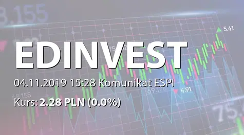 ED invest S.A.: Emisja obligacji serii E (2019-11-04)