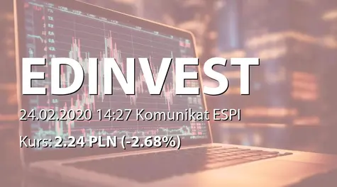 ED invest S.A.: Nabycie akcji przez członka RN (2020-02-24)