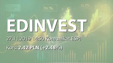 ED invest S.A.: Nabycie akcji przez członka RN (2019-11-27)