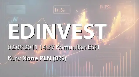 ED invest S.A.: Porozumienie z Copernicus Securities SA ws. zakupu akcji własnych (2011-08-02)