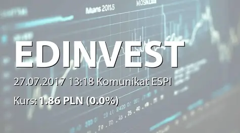 ED invest S.A.: Rozszerzenie umowy inwestycyjnej ze SM Orlik Jantar (2017-07-27)