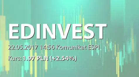 ED invest S.A.: Uzupełnienie dokumentacji na ZWZ (2017-05-22)