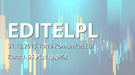EDITEL Polska S.A.: WybĂłr audytora - ECA SeredyĹski i WspĂłlnicy sp. z o.o. SK (2015-12-31)