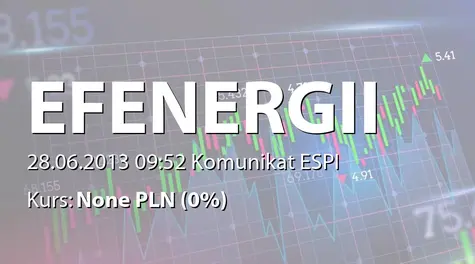 Europejski Fundusz Energii S.A.: Lista akcjonariuszy, którzy wzięli udział w WZA w dniu 26.06.2013 r. oraz posiadali co najmniej 5% udział w głosach (2013-06-28)