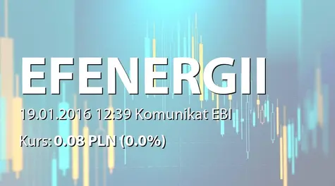 Europejski Fundusz Energii S.A.: NWZ - podjęte uchwały: upoważnienie do nabywania akcji własnych (2016-01-19)