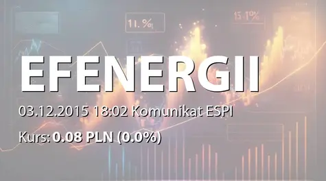 Europejski Fundusz Energii S.A.: NWZ - projekty uchwał: zmiany w statucie, upoważnienie do podwyższenia kapitału zakładowego  (2015-12-03)