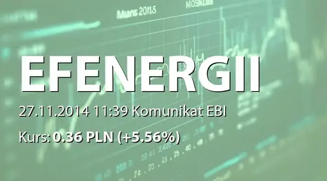 Europejski Fundusz Energii S.A.: Podsumowanie subskrypcji akcji serii E (2014-11-27)