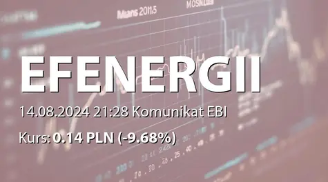 Europejski Fundusz Energii S.A.: Zmiana terminu publikacji raportu za II kwartał 2024 r.  (2024-08-14)