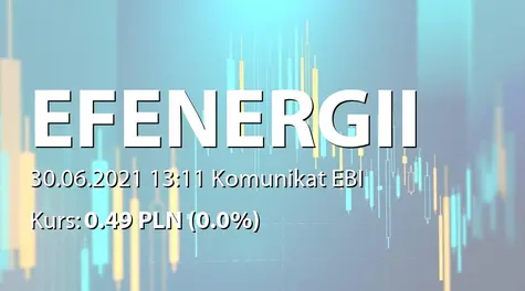 Europejski Fundusz Energii S.A.: ZWZ - podjęte uchwały: pokrycie straty, zmiany w RN (2021-06-30)