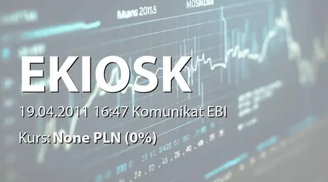 e-Kiosk S.A.: Aneks do umowy inwestycyjnej ws. przejęcia eGazety sp. z o.o. (2011-04-19)