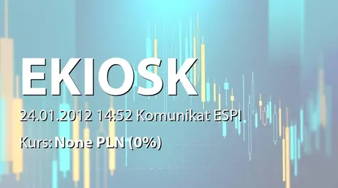 e-Kiosk S.A.: Informacja dot. zakupu akcji przez Piotra Kubiszewskiego w 2011 roku (2012-01-24)