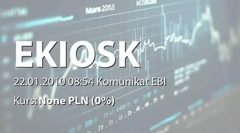 e-Kiosk S.A.: Informacja o sprzedaży akcji przez Jarosława Olejarza (2010-01-22)