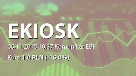 e-Kiosk S.A.: SA-Q3 2015 (2015-11-05)