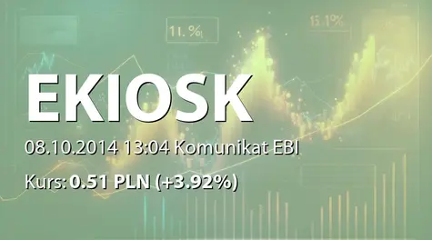 e-Kiosk S.A.: Zmiany w składzie RN (2014-10-08)