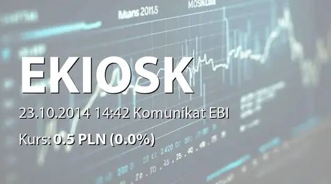e-Kiosk S.A.: Zmiany w składzie Zarządu (2014-10-23)